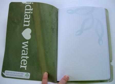 Recycled Adshel poster stationery kindly commissioned by Meridian Energy